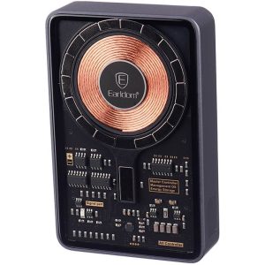 پاور بانک سیمی و بی سیم ارلدام مدل ET-PD20 ظرفیت 10000 میلی آمپرساعت