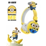 هدست بلوتوثی طرح مینیون مدل AH-806W - آبی - Image 3